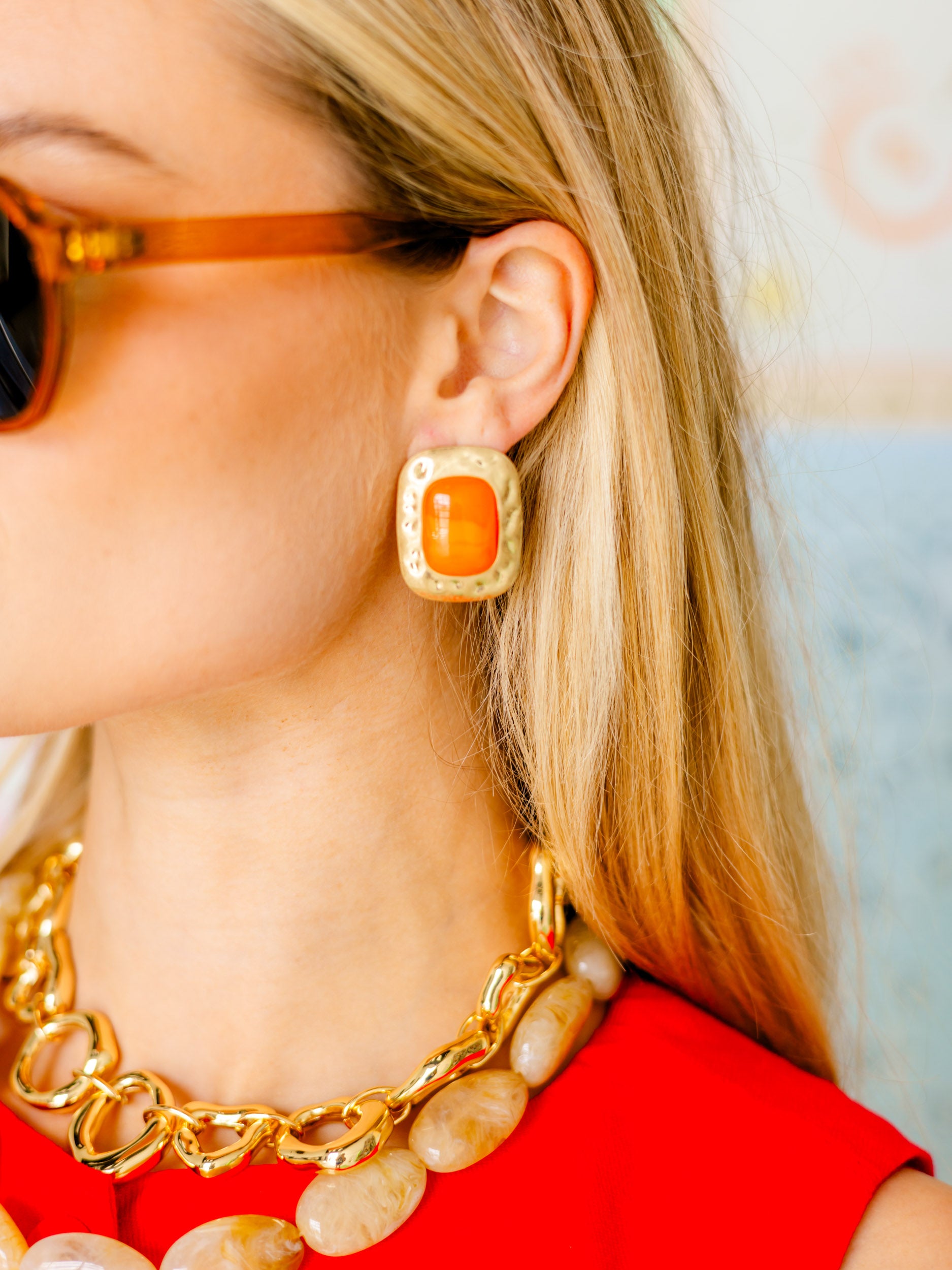 Classic Girl Earring - Orange