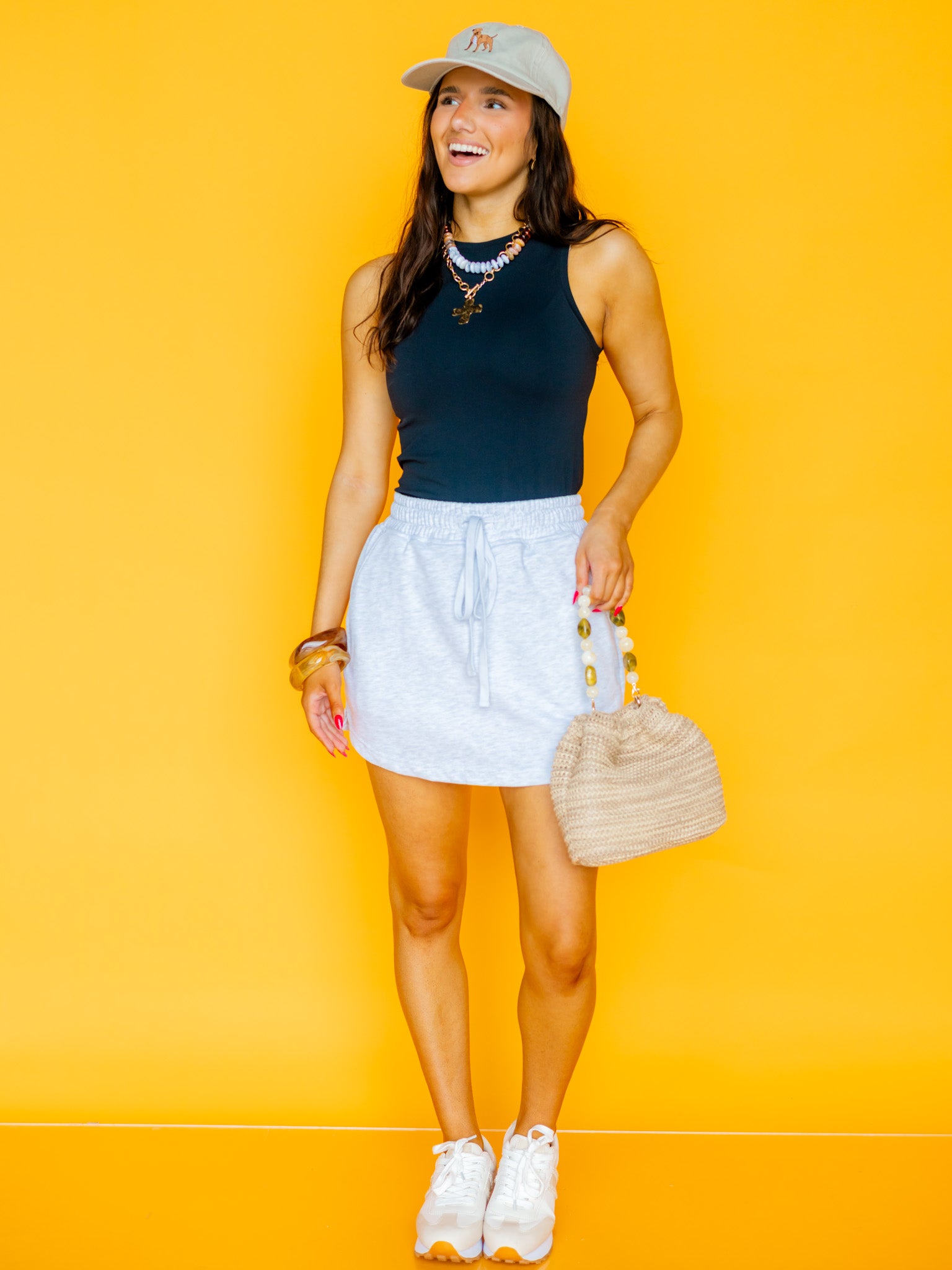 Stay the Course Skort - Grey