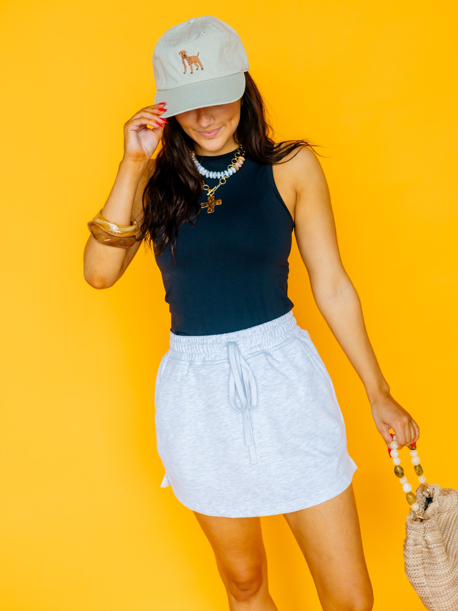 Stay the Course Skort - Grey