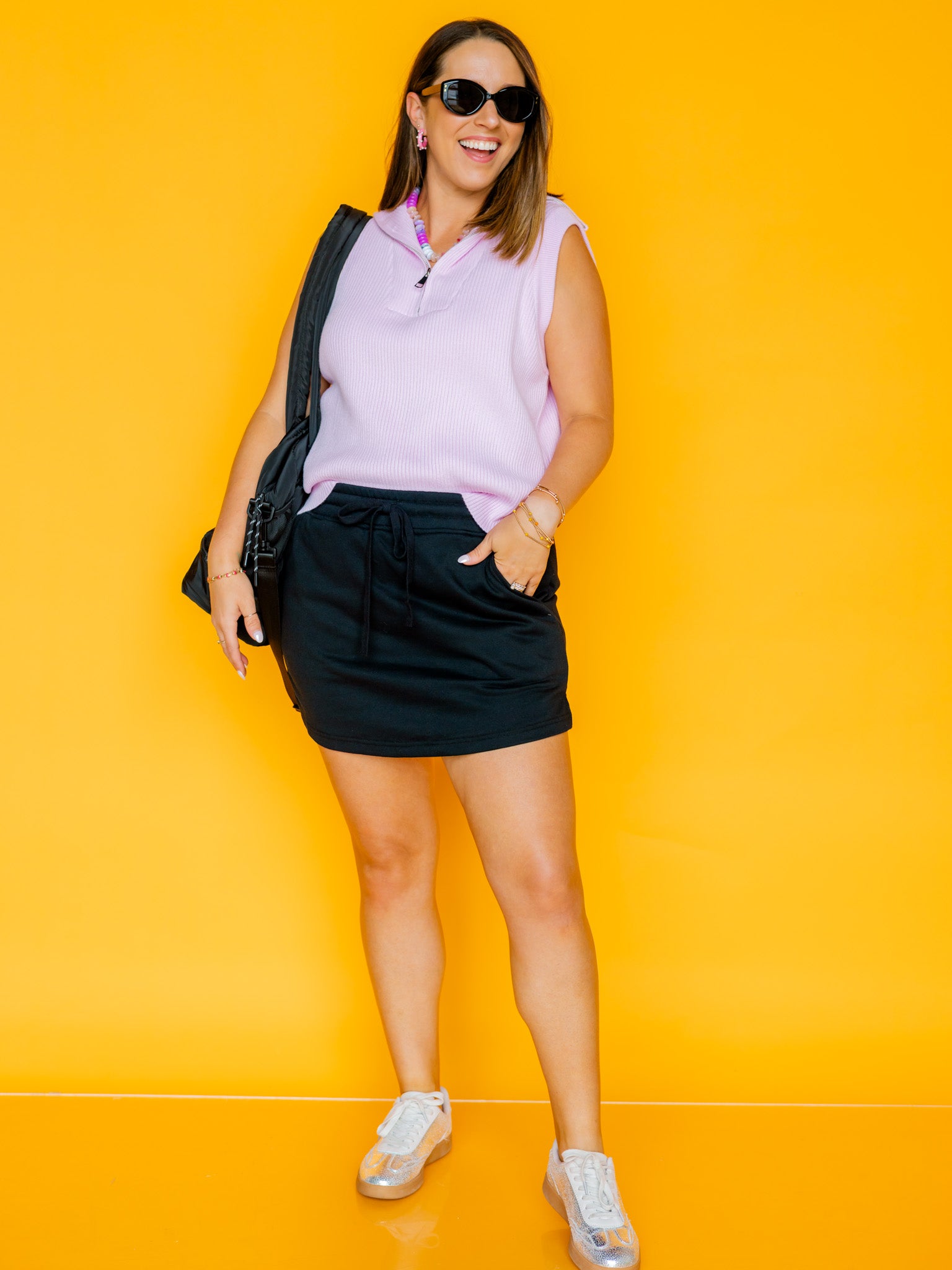 Stay the Course Skort - Black