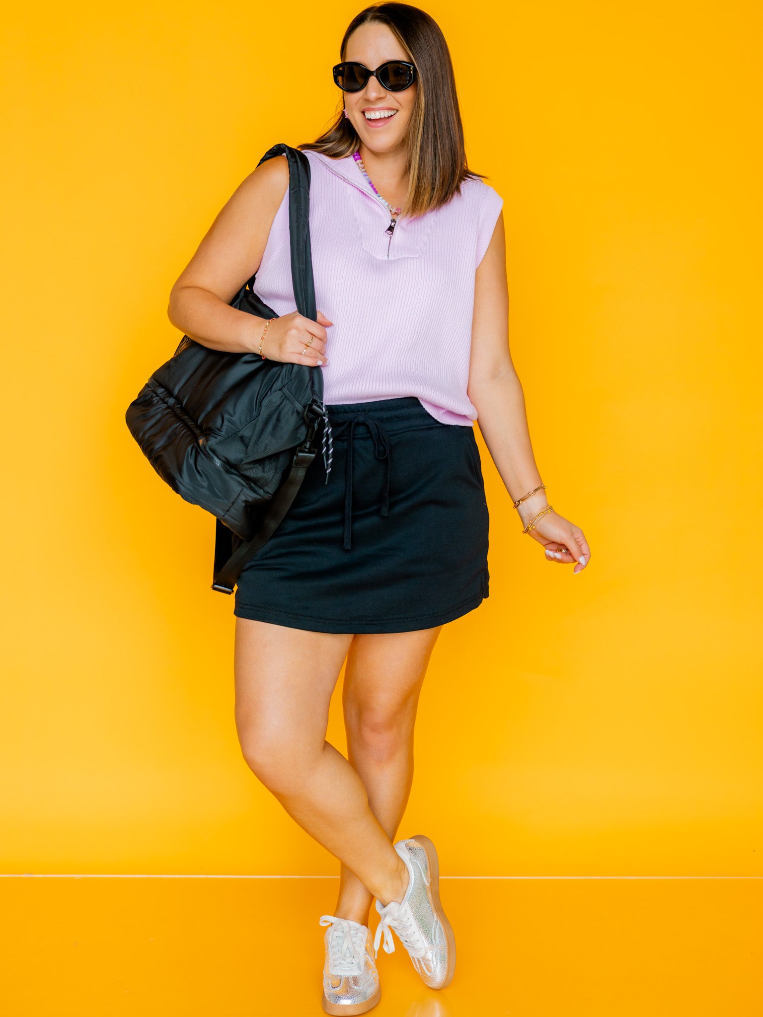 Stay the Course Skort - Black