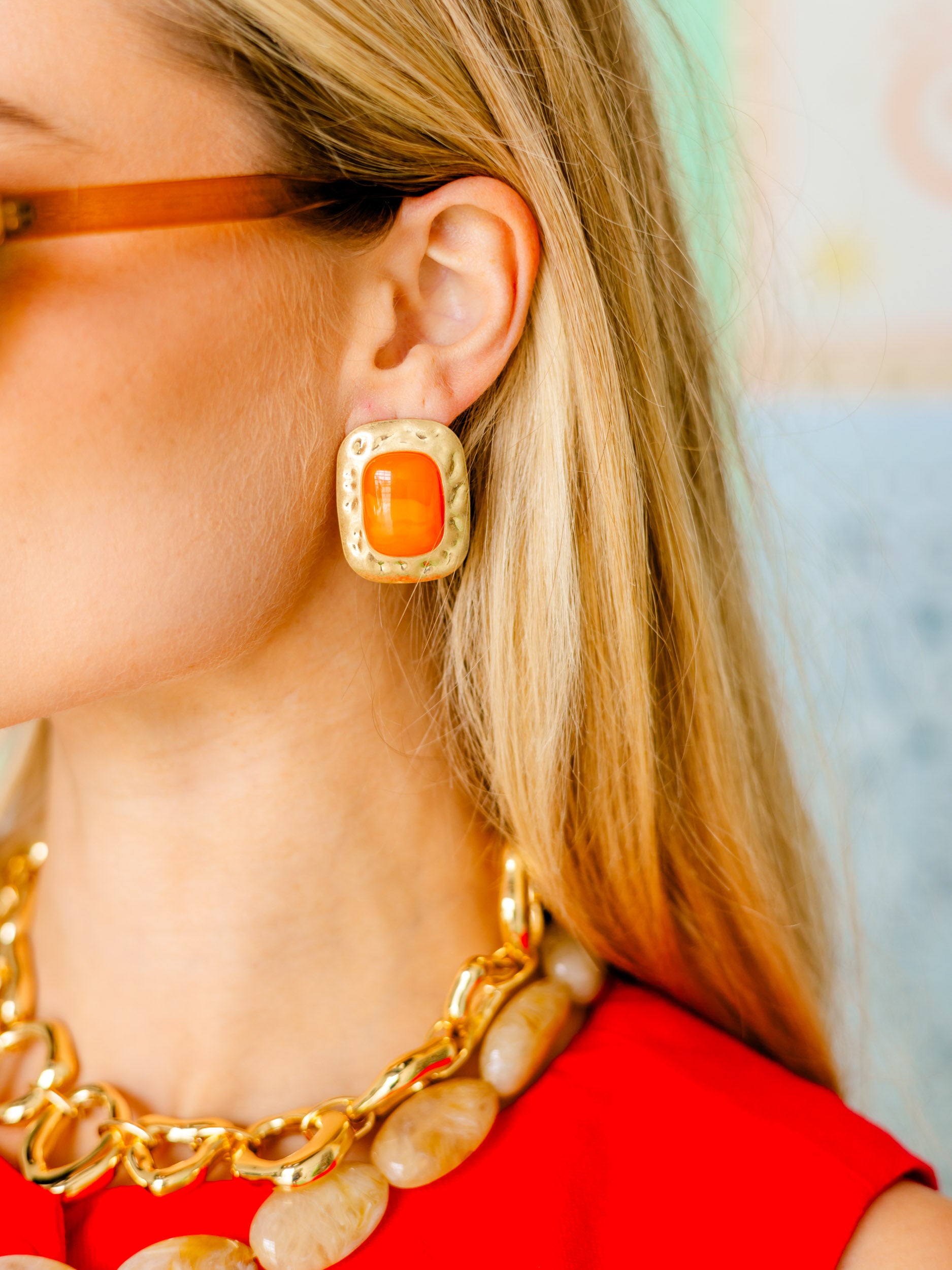 Classic Girl Earring - Orange