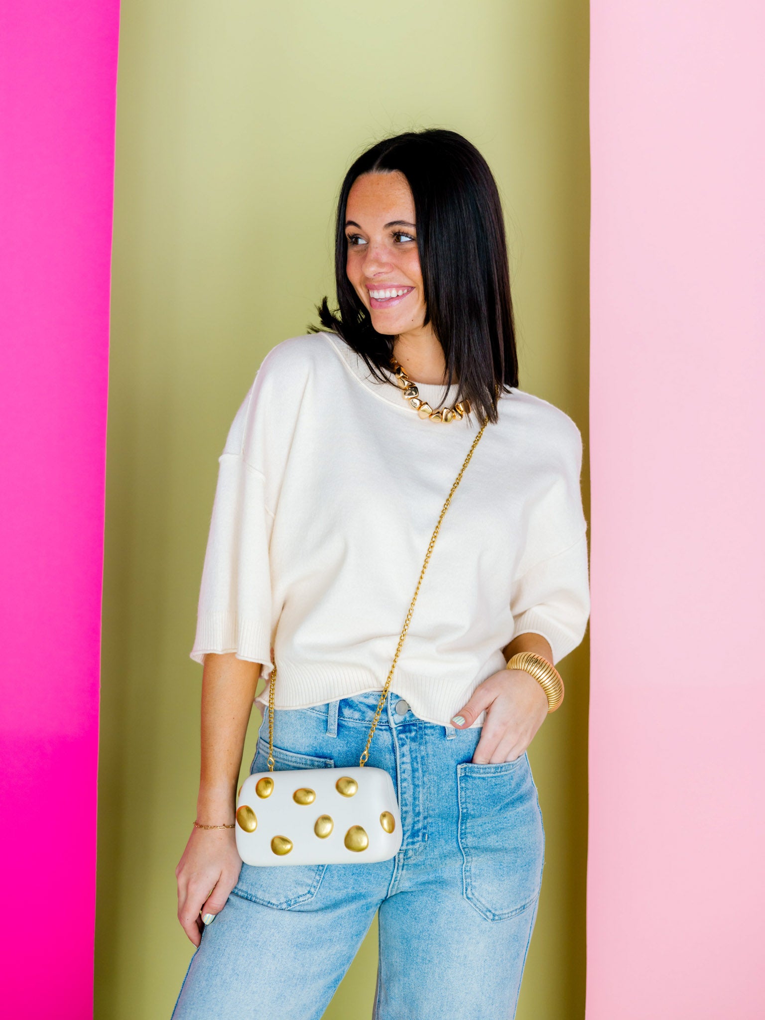 Luna Clutch - Bone