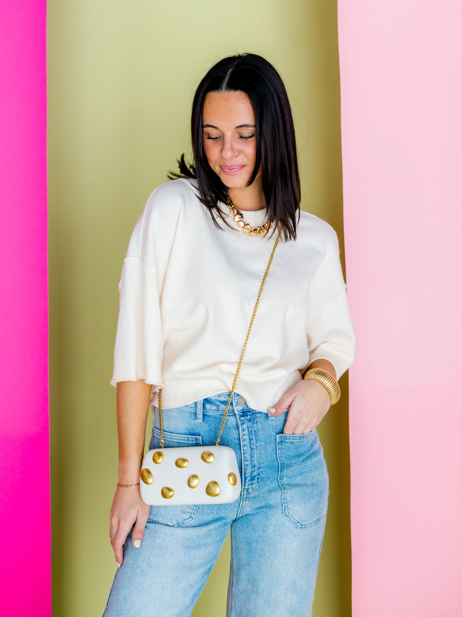 Luna Clutch - Bone