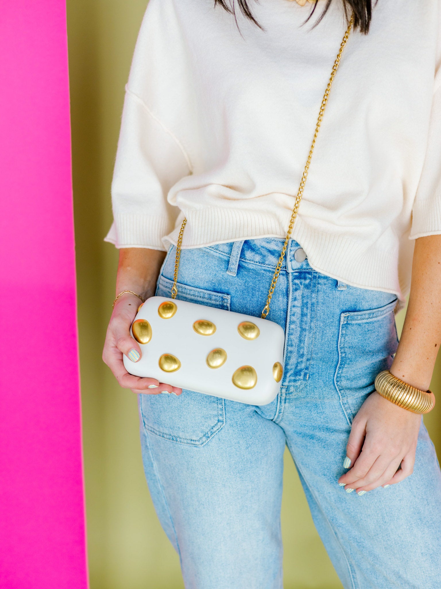 Luna Clutch - Bone
