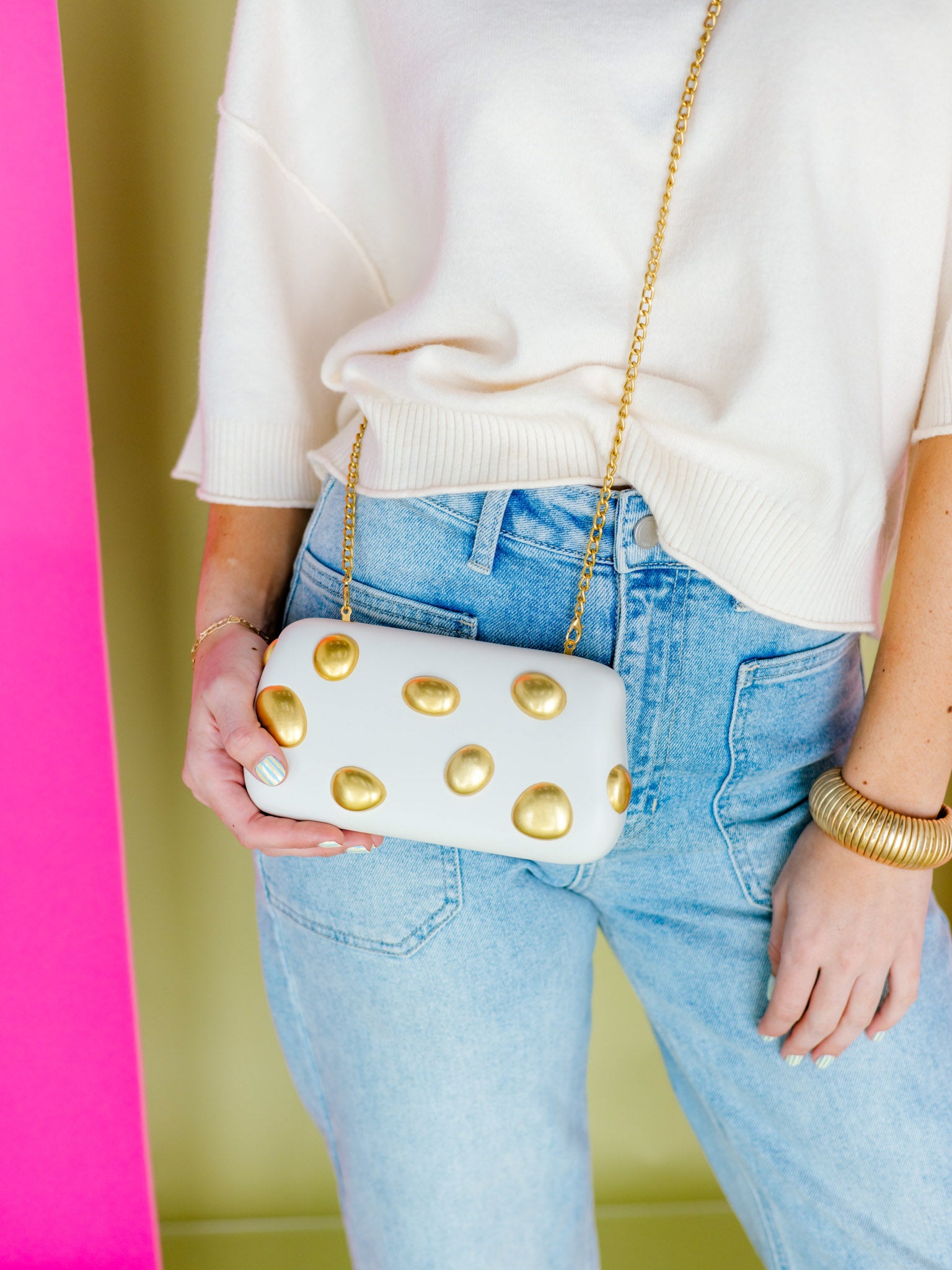 Luna Clutch - Bone