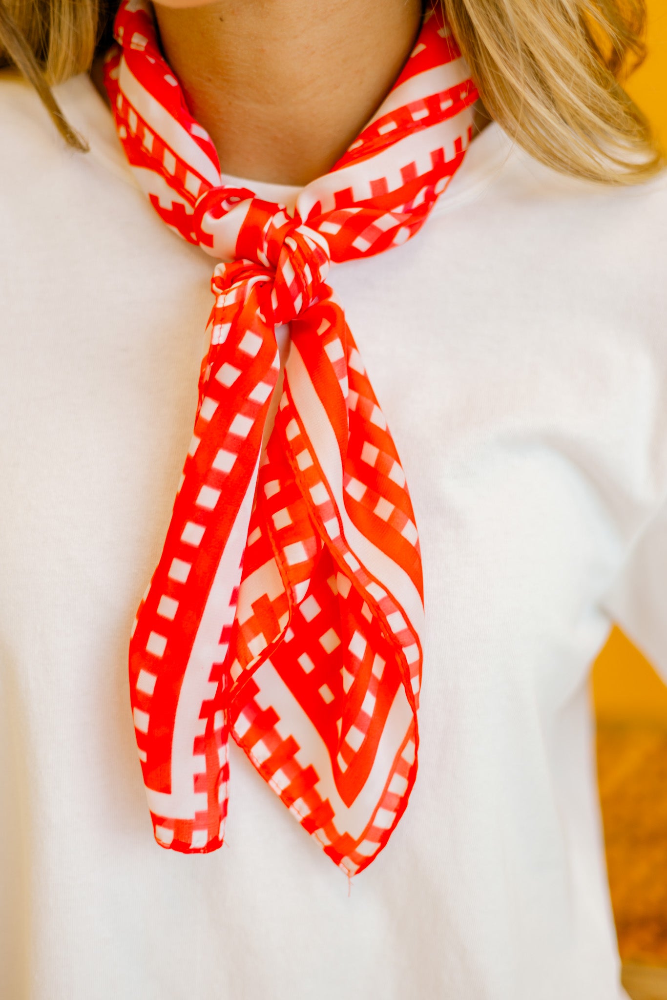 Cherry Check Scarf