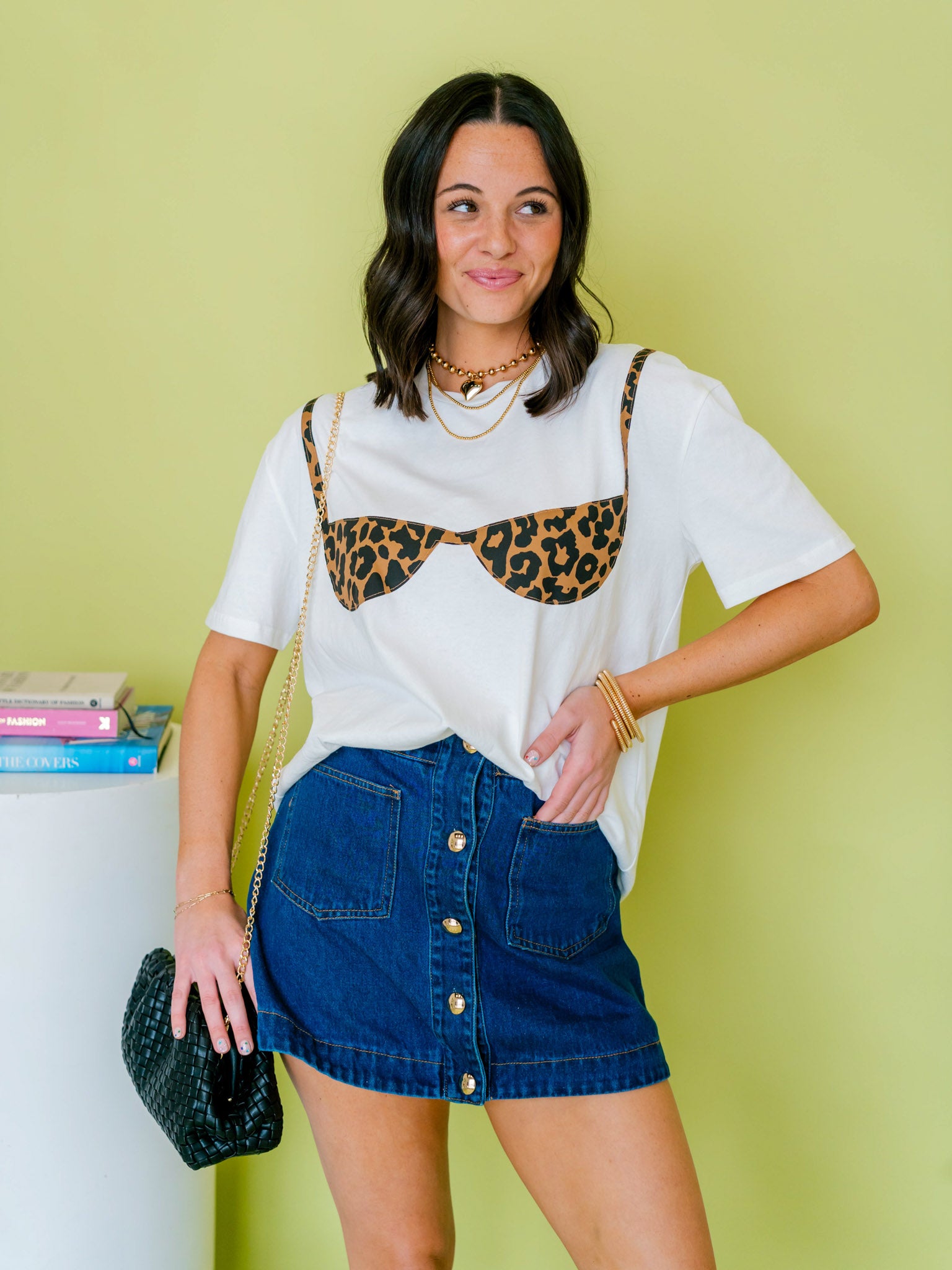 Shine On Denim Skirt