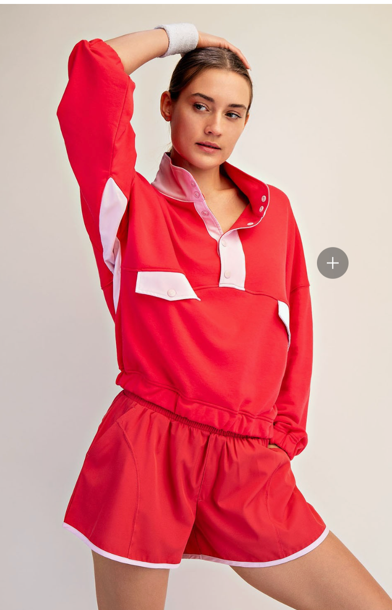 Cute Contrast Pullover