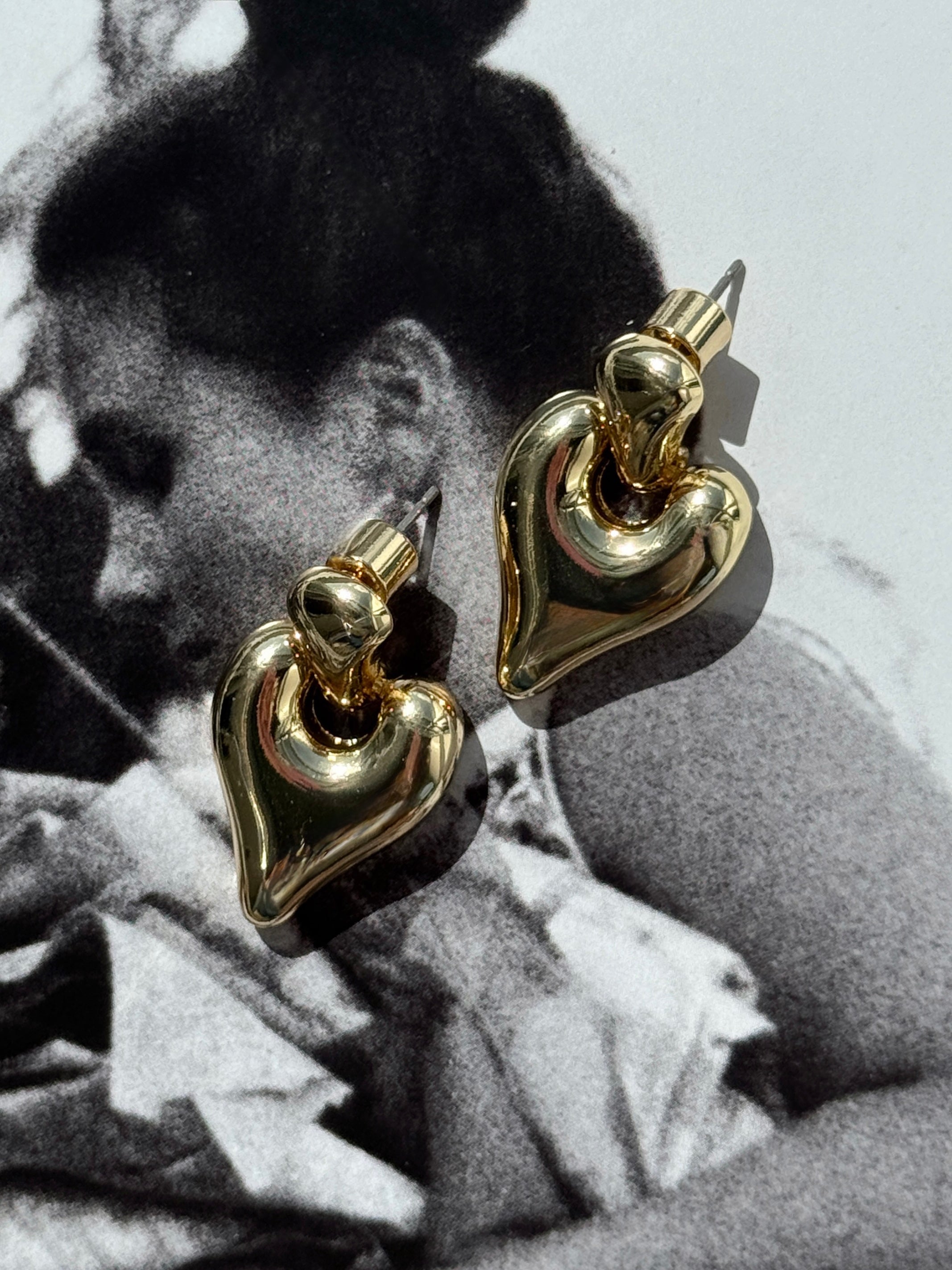 Golden Hearts Earring